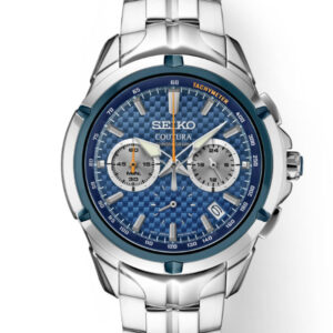 Seiko Coutura Blue Dial Chronograph Quartz Stainless Steel Men’s Watch SSB431