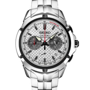 Seiko Coutura Silver Dial Chronograph Quartz Stainless Steel Men’s Watch SSB433