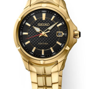 Seiko Coutura Black Dial Quartz Stainless Steel Men’s Watch SUR566