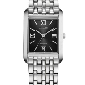 Citizen Addysen Eco-Drive Black Dial Stainless Steel Men’s Watch BJ6570-50E