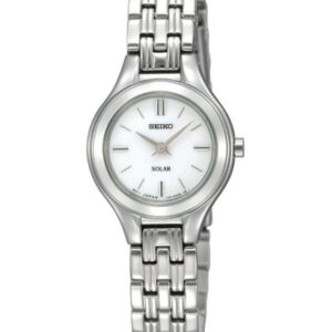 Seiko Solar Silver Dial Stainless Steel Women's Watch SUP003